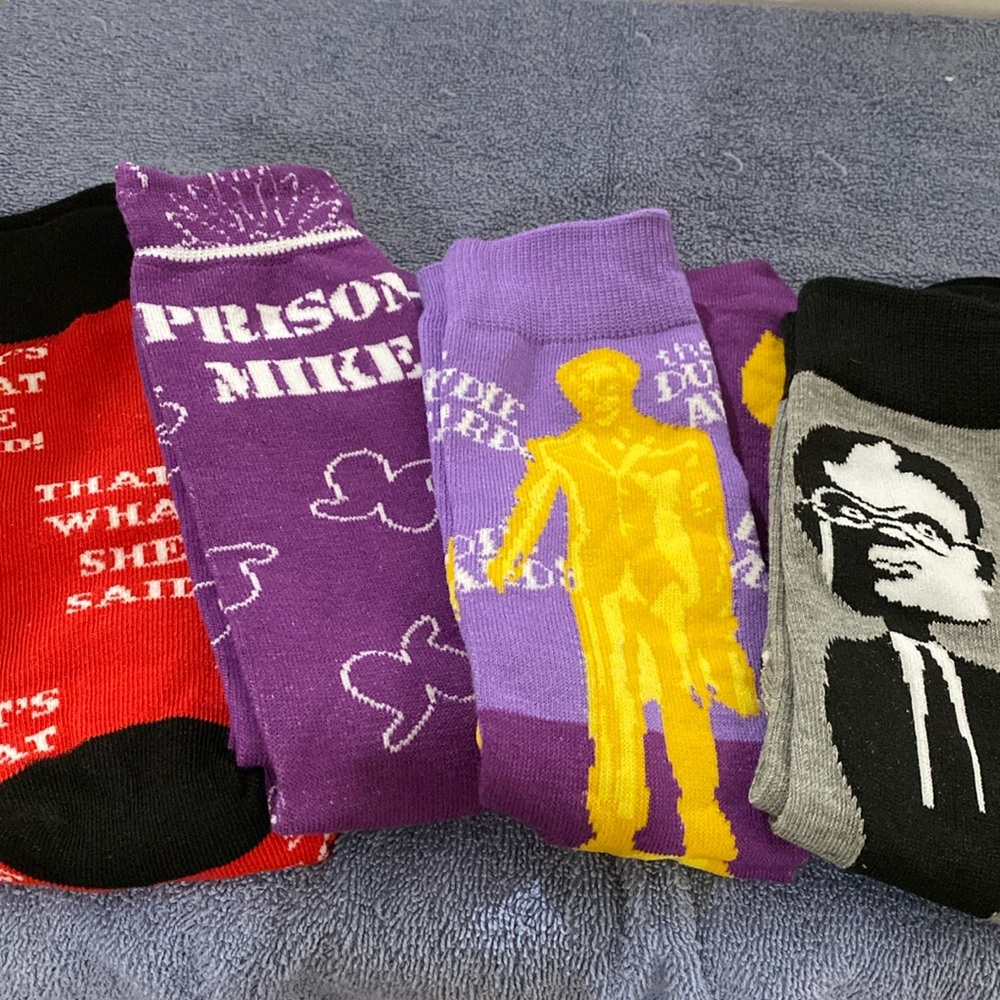4 Pairs “The Office” Socks NWOT